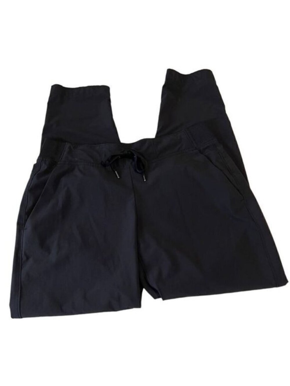 Athleta Black Drawstring Stretch Waist Pockets Athleisure Pants Size 6